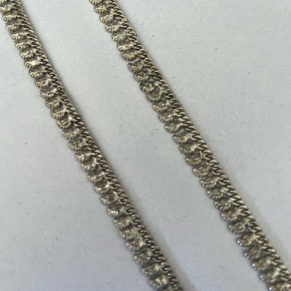 Silver Ankle Bracelets, a pair, loop closure with bells - Picture 4 of 7